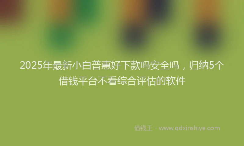 2025年最新小白普惠好下款吗安全吗，归纳5个借钱平台不看综合评估的软件