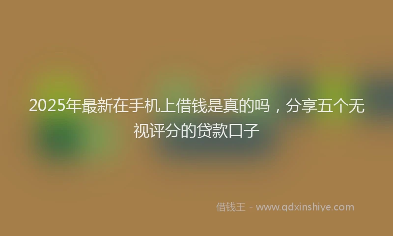 2025年最新在手机上借钱是真的吗，分享五个无视评分的贷款口子
