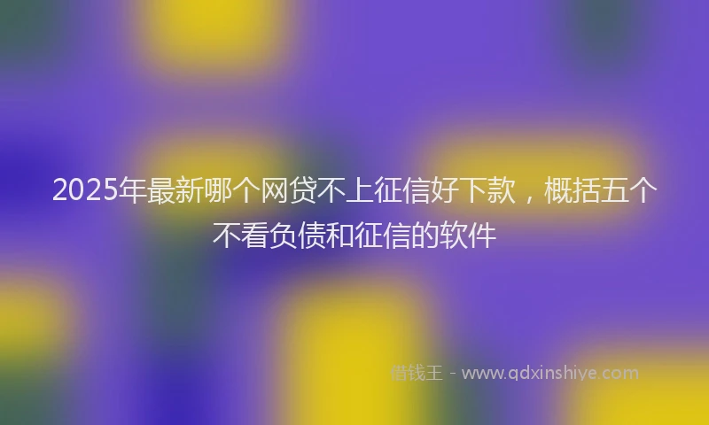2025年最新哪个网贷不上征信好下款，概括五个不看负债和征信的软件
