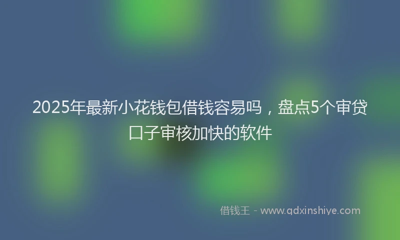 2025年最新小花钱包借钱容易吗，盘点5个审贷口子审核加快的软件