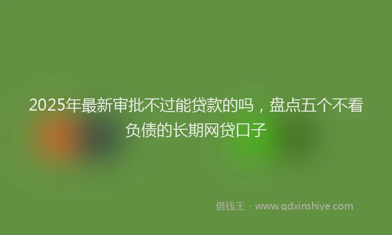 2025年最新审批不过能贷款的吗，盘点五个不看负债的长期网贷口子