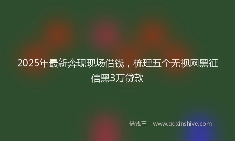 2025年最新奔现现场借钱，梳理五个无视网黑征信黑3万贷款