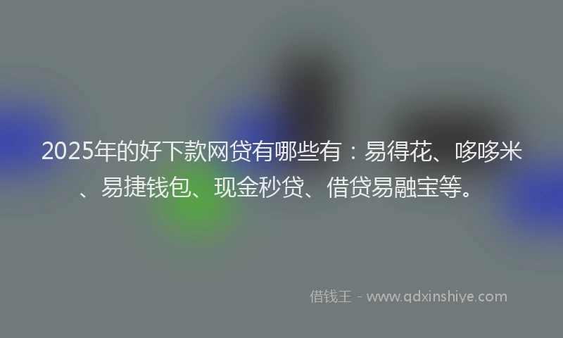 2025年的好下款网贷有哪些有：易得花、哆哆米、易捷钱包、现金秒贷、借贷易融宝等。