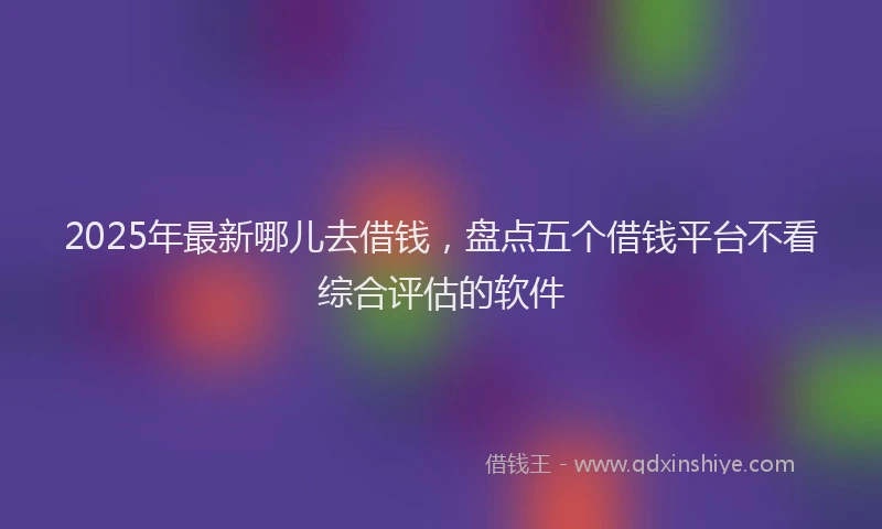 2025年最新哪儿去借钱，盘点五个借钱平台不看综合评估的软件