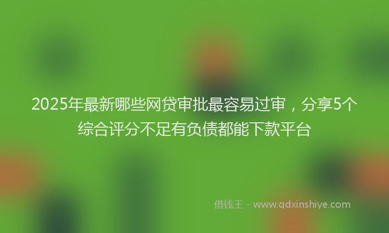 2025年最新哪些网贷审批最容易过审，分享5个综合评分不足有负债都能下款平台