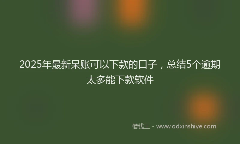 2025年最新呆账可以下款的口子，总结5个逾期太多能下款软件