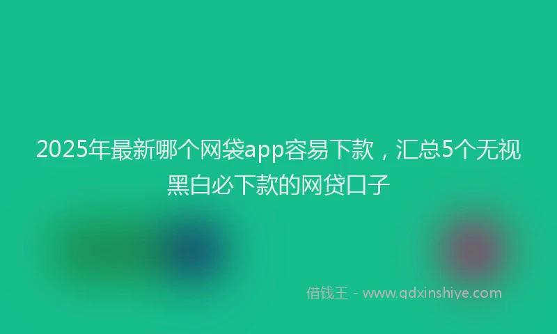 2025年最新哪个网袋app容易下款，汇总5个无视黑白必下款的网贷口子