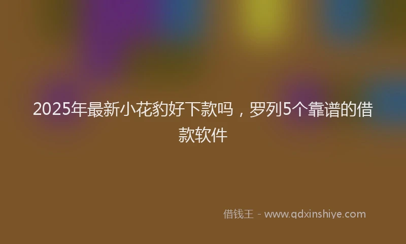 2025年最新小花豹好下款吗，罗列5个靠谱的借款软件
