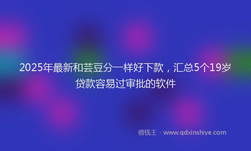 2025年最新和芸豆分一样好下款，汇总5个19岁贷款容易过审批的软件