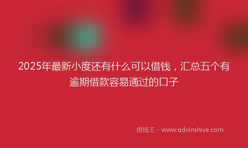 2025年最新小度还有什么可以借钱，汇总五个有逾期借款容易通过的口子