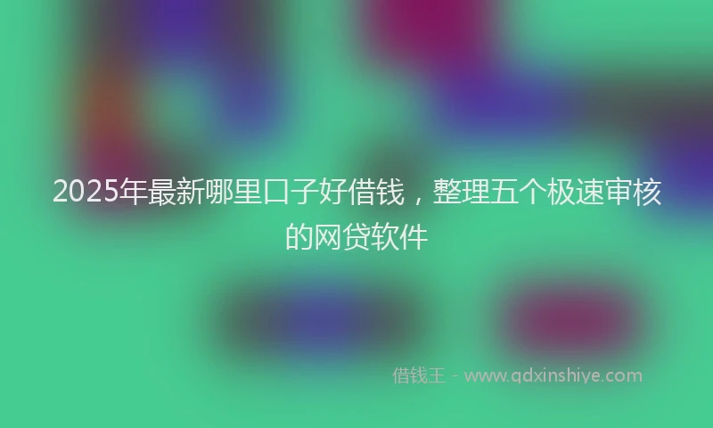 2025年最新哪里口子好借钱，整理五个极速审核的网贷软件