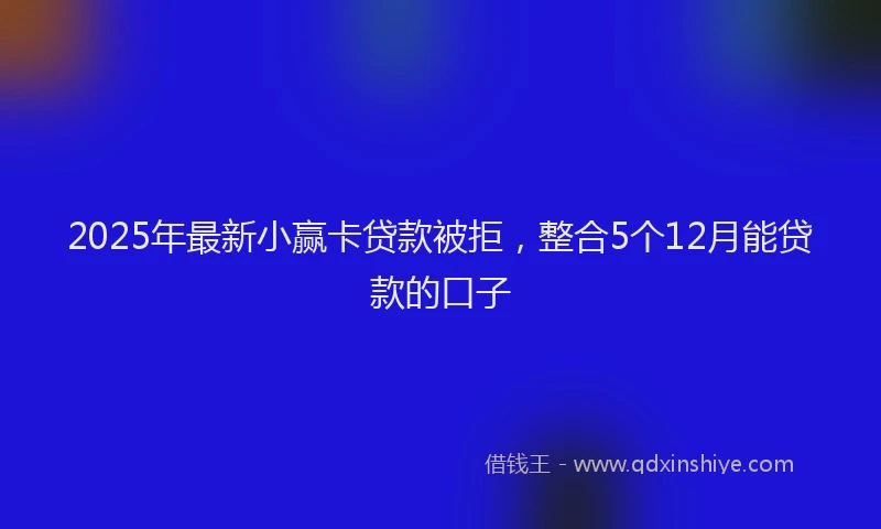 2025年最新小赢卡贷款被拒，整合5个12月能贷款的口子