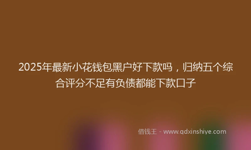 2025年最新小花钱包黑户好下款吗，归纳五个综合评分不足有负债都能下款口子