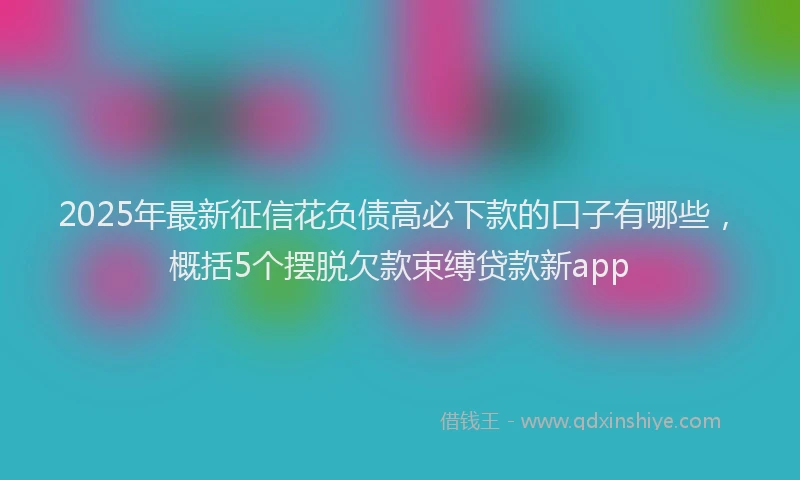 2025年最新征信花负债高必下款的口子有哪些，概括5个摆脱欠款束缚贷款新app