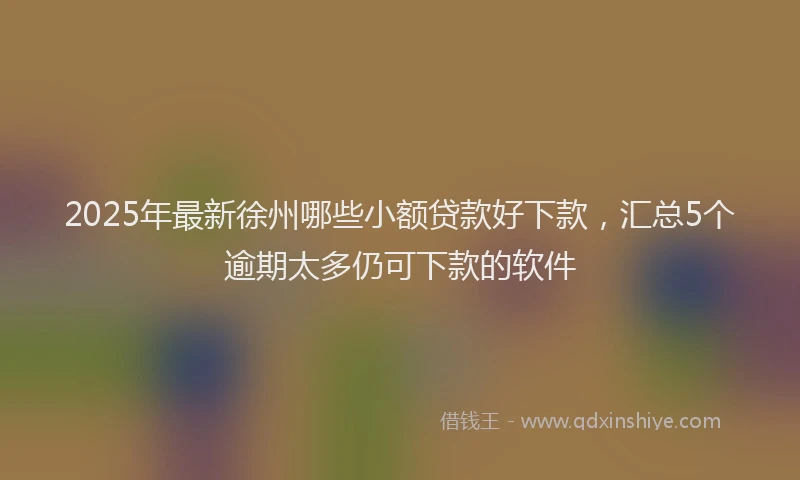 2025年最新徐州哪些小额贷款好下款，汇总5个逾期太多仍可下款的软件