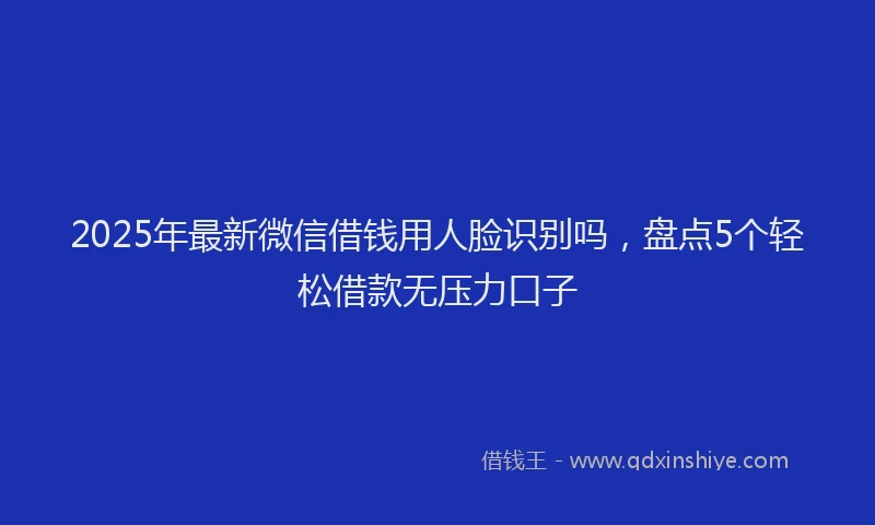2025年最新微信借钱用人脸识别吗，盘点5个轻松借款无压力口子