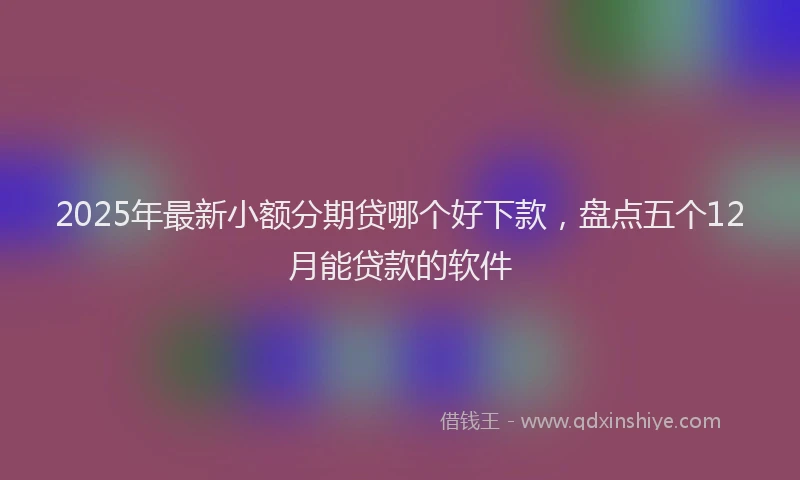 2025年最新小额分期贷哪个好下款，盘点五个12月能贷款的软件