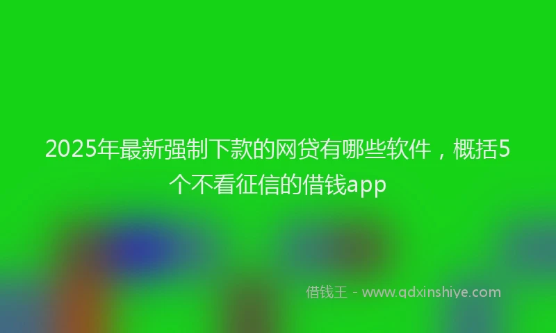 2025年最新强制下款的网贷有哪些软件，概括5个不看征信的借钱app