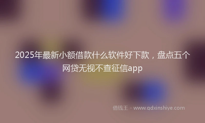 2025年最新小额借款什么软件好下款，盘点五个网贷无视不查征信app