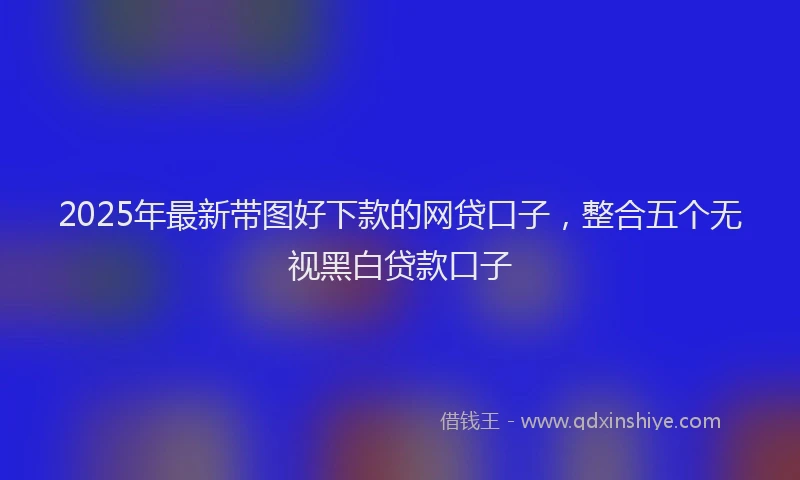 2025年最新带图好下款的网贷口子，整合五个无视黑白贷款口子