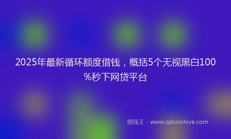 2025年最新循环额度借钱，概括5个无视黑白100%秒下网贷平台