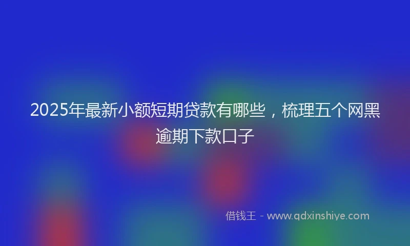 2025年最新小额短期贷款有哪些，梳理五个网黑逾期下款口子