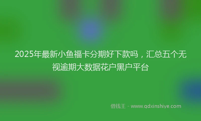 2025年最新小鱼福卡分期好下款吗，汇总五个无视逾期大数据花户黑户平台