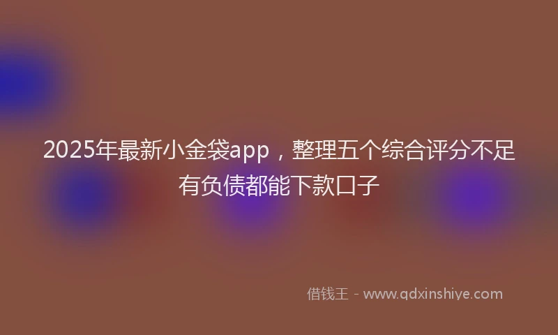 2025年最新小金袋app，整理五个综合评分不足有负债都能下款口子