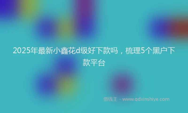 2025年最新小鑫花d级好下款吗，梳理5个黑户下款平台