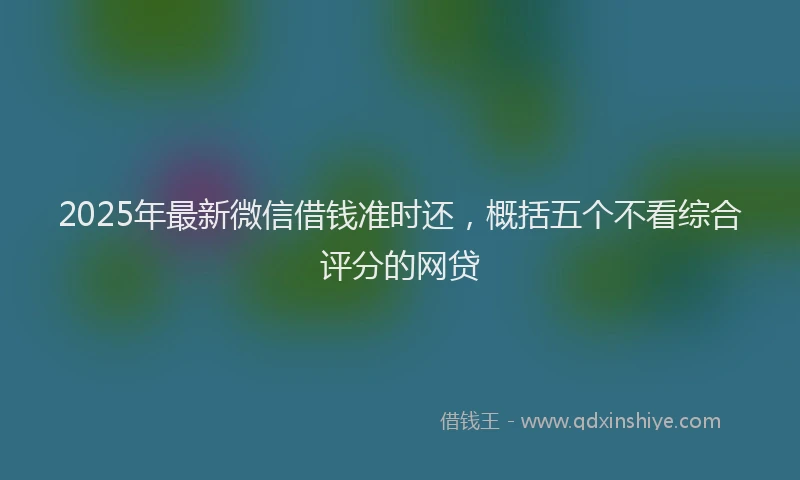 2025年最新微信借钱准时还，概括五个不看综合评分的网贷