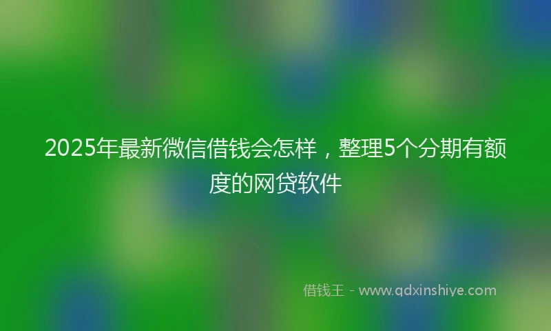 2025年最新微信借钱会怎样，整理5个分期有额度的网贷软件