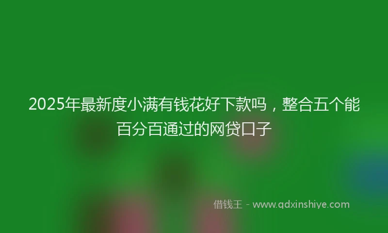 2025年最新度小满有钱花好下款吗，整合五个能百分百通过的网贷口子
