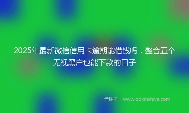 2025年最新微信信用卡逾期能借钱吗，整合五个无视黑户也能下款的口子