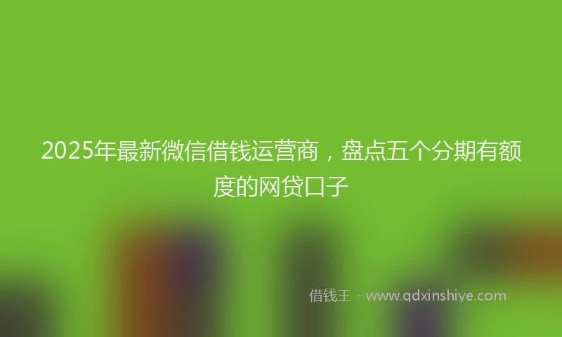 2025年最新微信借钱运营商，盘点五个分期有额度的网贷口子