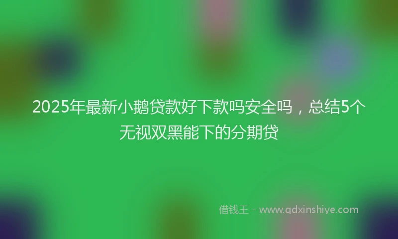 2025年最新小鹅贷款好下款吗安全吗，总结5个无视双黑能下的分期贷