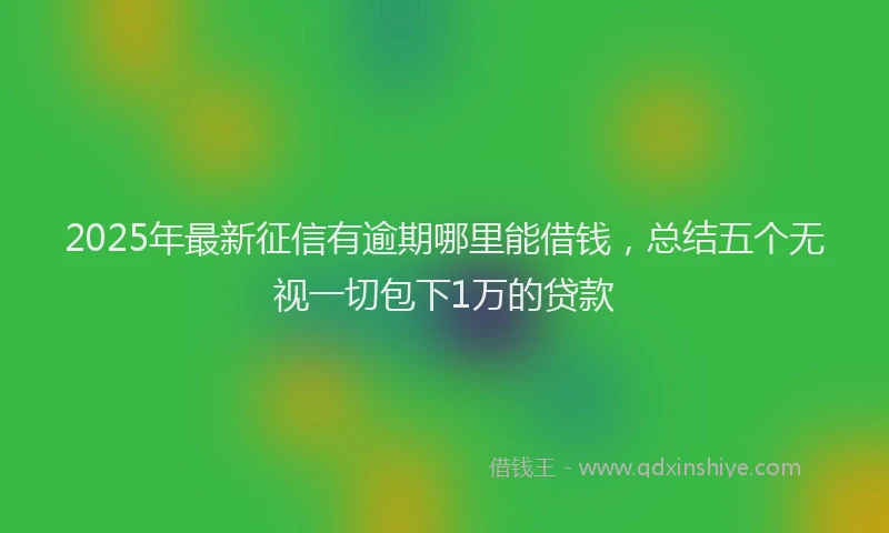 2025年最新征信有逾期哪里能借钱，总结五个无视一切包下1万的贷款