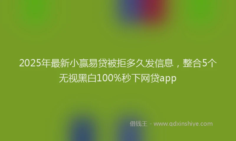 2025年最新小赢易贷被拒多久发信息，整合5个无视黑白100%秒下网贷app