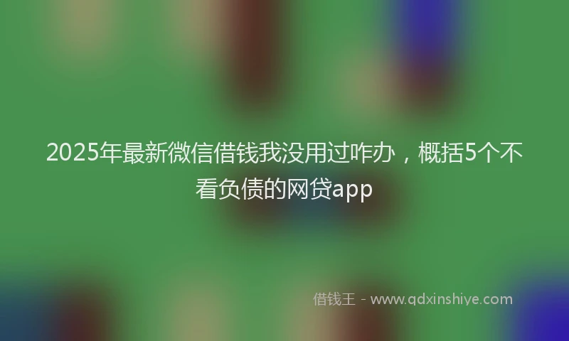 2025年最新微信借钱我没用过咋办，概括5个不看负债的网贷app