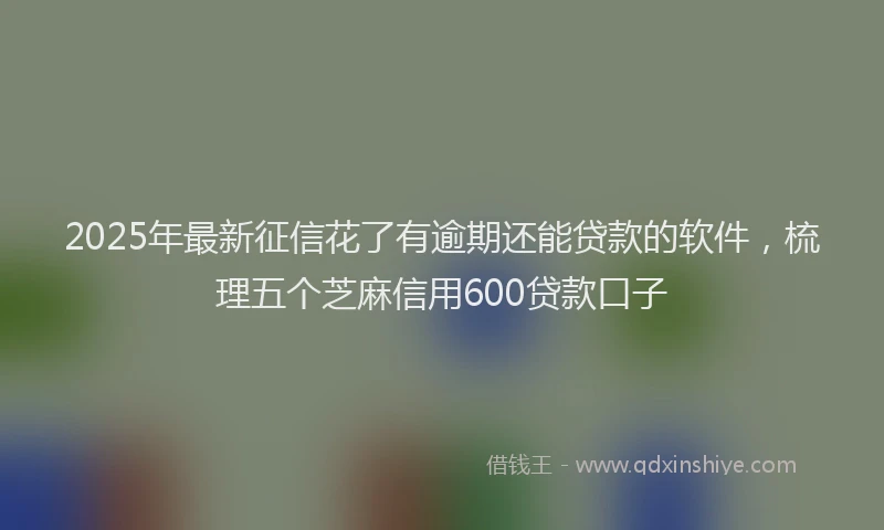2025年最新征信花了有逾期还能贷款的软件，梳理五个芝麻信用600贷款口子