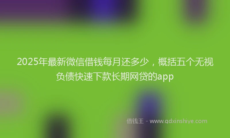 2025年最新微信借钱每月还多少，概括五个无视负债快速下款长期网贷的app