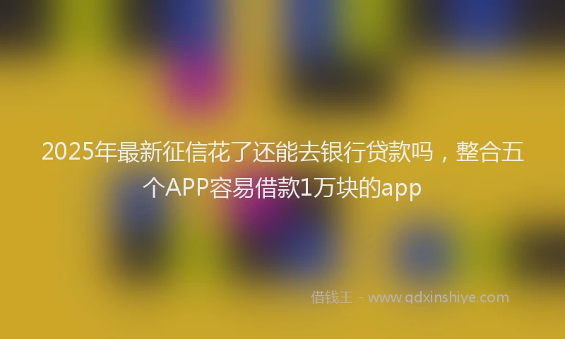 2025年最新征信花了还能去银行贷款吗，整合五个APP容易借款1万块的app