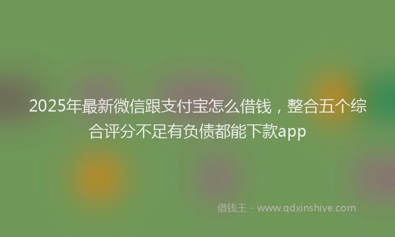2025年最新微信跟支付宝怎么借钱，整合五个综合评分不足有负债都能下款app