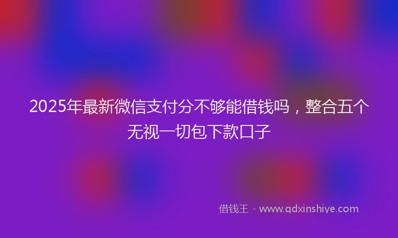 2025年最新微信支付分不够能借钱吗，整合五个无视一切包下款口子