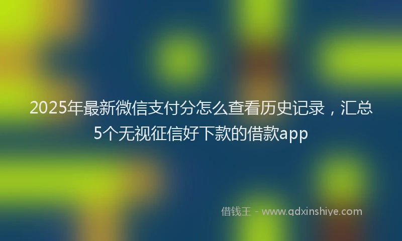 2025年最新微信支付分怎么查看历史记录，汇总5个无视征信好下款的借款app