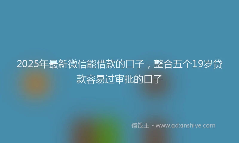 2025年最新微信能借款的口子，整合五个19岁贷款容易过审批的口子