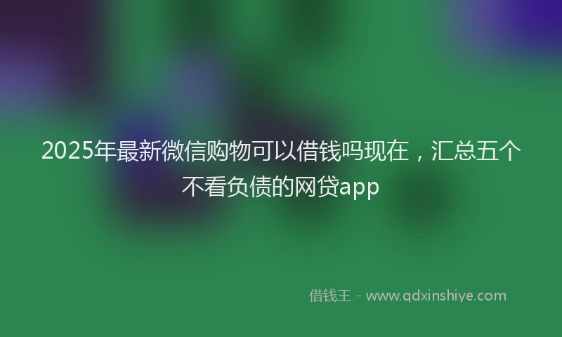 2025年最新微信购物可以借钱吗现在，汇总五个不看负债的网贷app