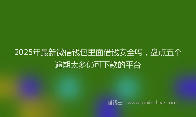 2025年最新微信钱包里面借钱安全吗，盘点五个逾期太多仍可下款的平台