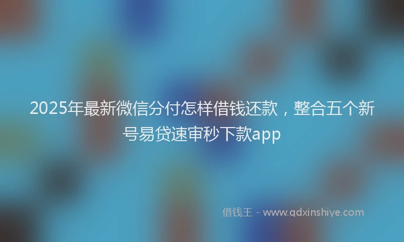 2025年最新微信分付怎样借钱还款，整合五个新号易贷速审秒下款app