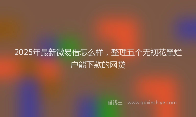 2025年最新微易借怎么样，整理五个无视花黑烂户能下款的网贷