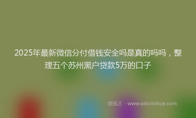 2025年最新微信分付借钱安全吗是真的吗吗，整理五个苏州黑户贷款5万的口子